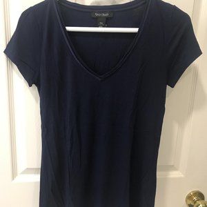 White House Black Market tee- Navy Blue- V-Neck- XXS